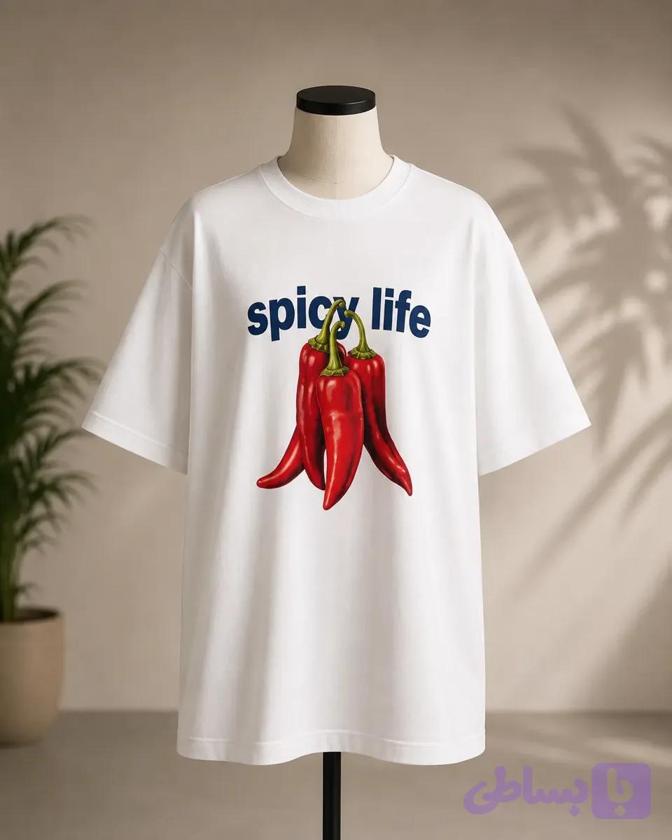 تیشرت طرح Spicy life