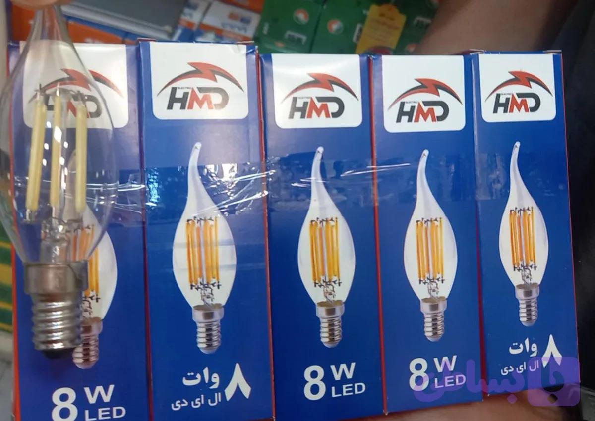لامپ اشکی فیلامنت 8 وات 6 پر