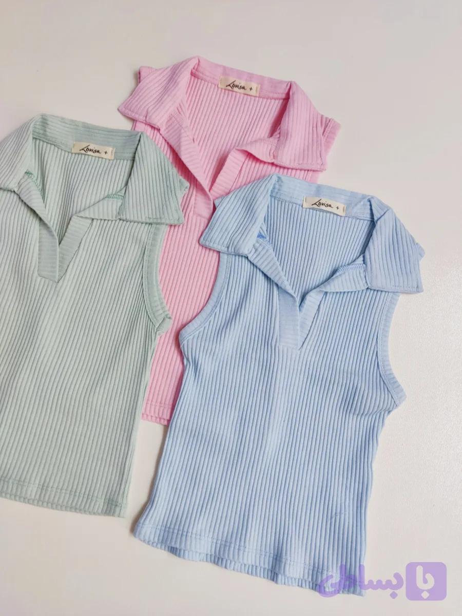 کراپ یقه انگلیسی آستین حلقه ای - English collar crop with ring sleeves