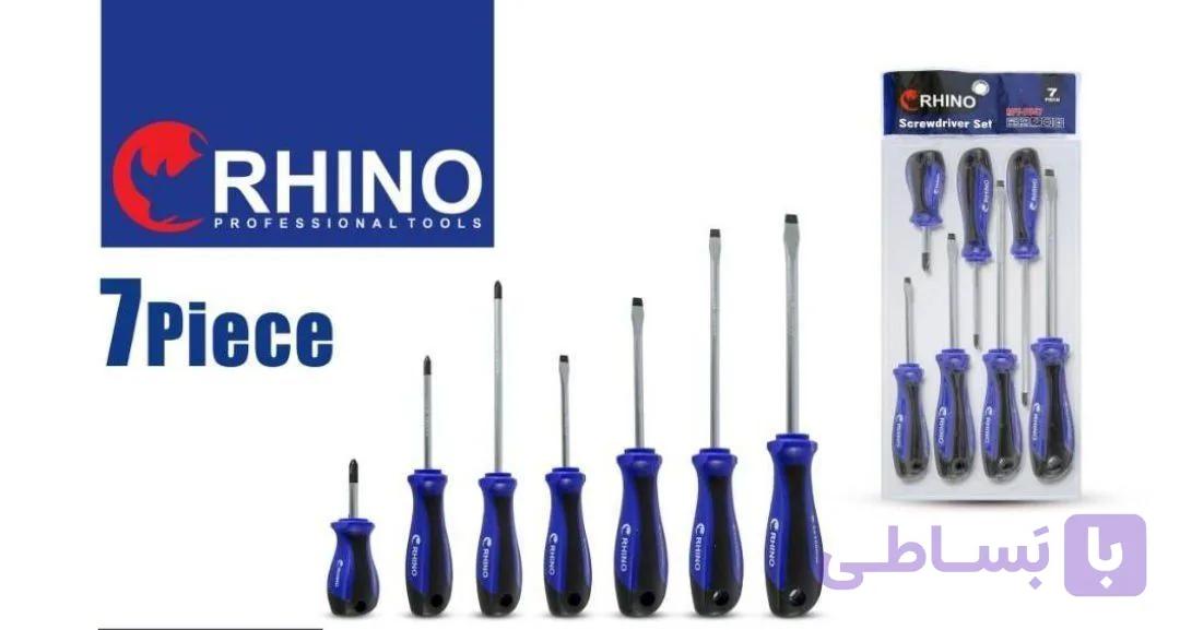 پیچ گوشتی راینو مجموعه ۷ عددی کد Rhino-6047