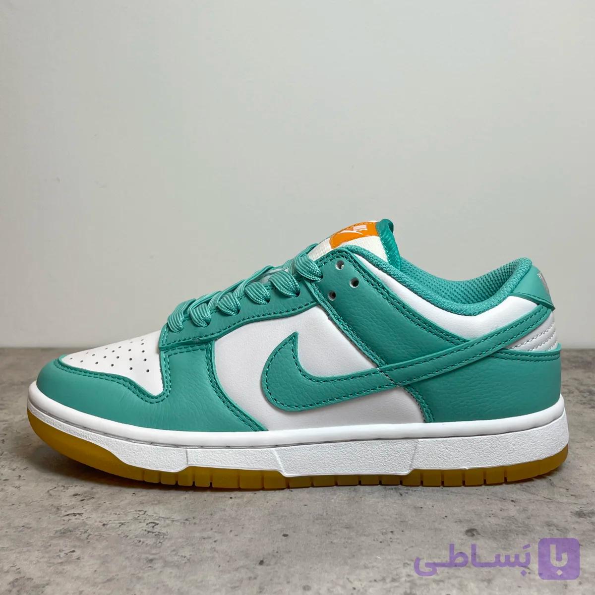کتونی زنانه نایک SB مدل Dunk low Teal Zeal رنگ سفید سبز