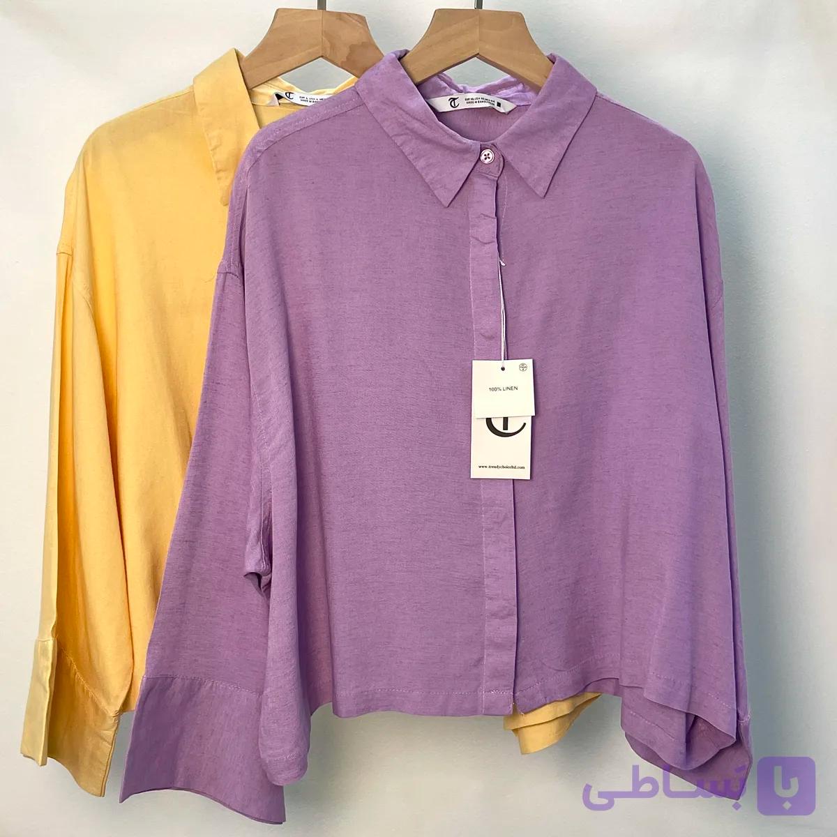 شومیز کراپ لینن زنانه TC