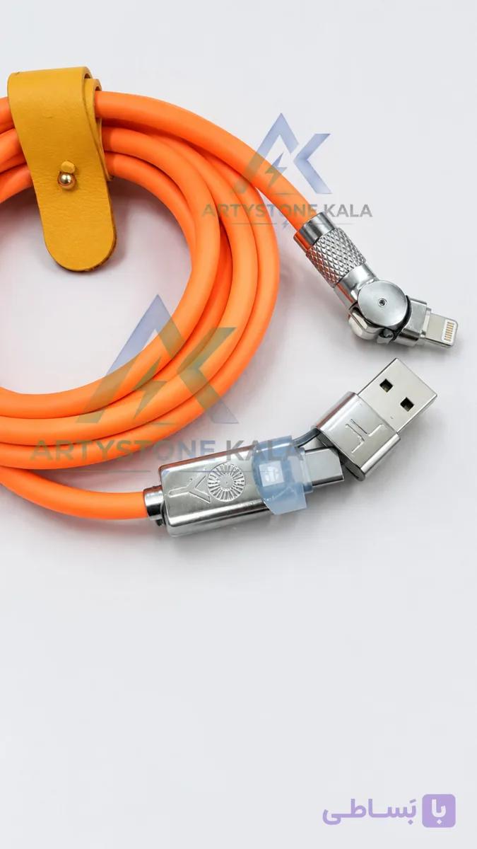 کابل شارژر گیمینگ 2 کاره آیفون 13 و آیفون 7 (کلگی متحرک) کد_432