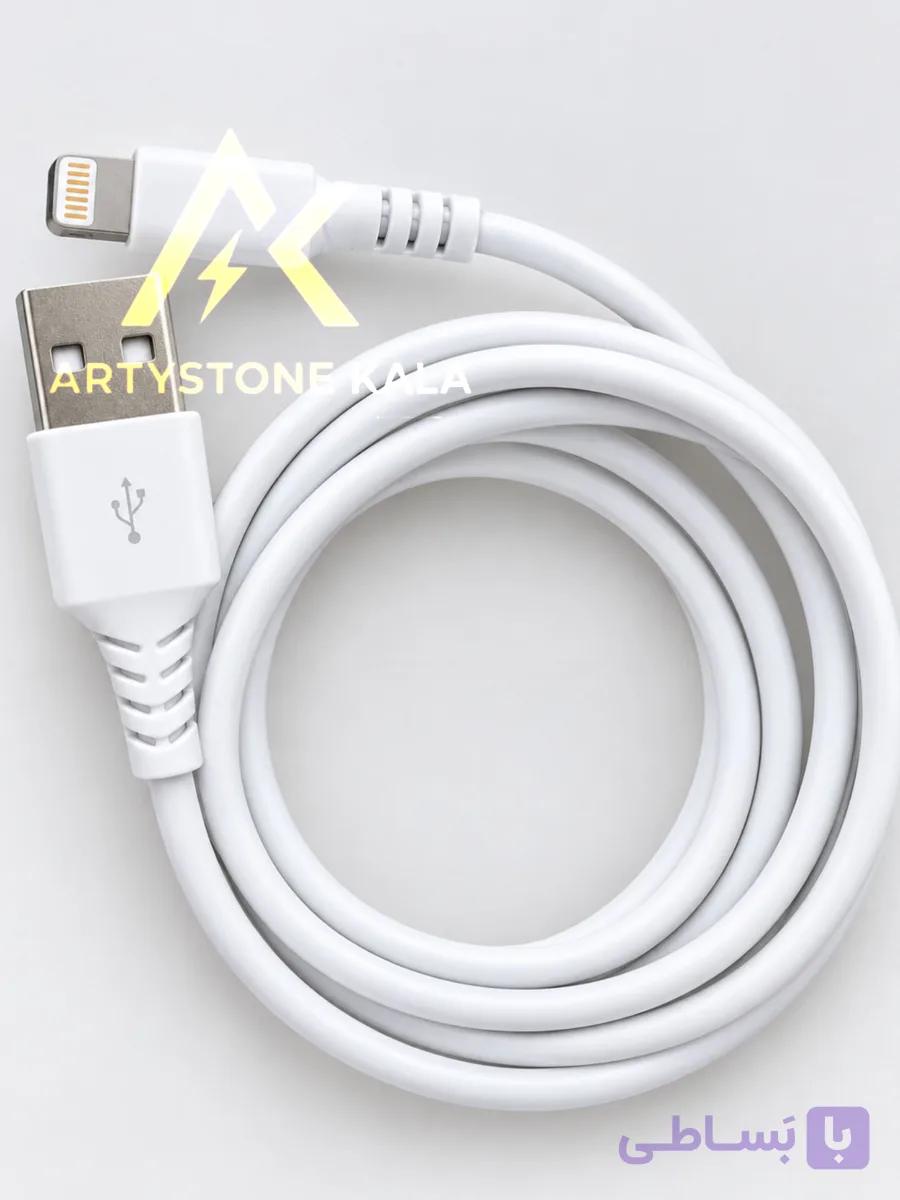 کابل آیفون 7 مناسب آیفون 6 تا آیفون X قابلیت انتقال دیتا طول 1 متر. کد_412