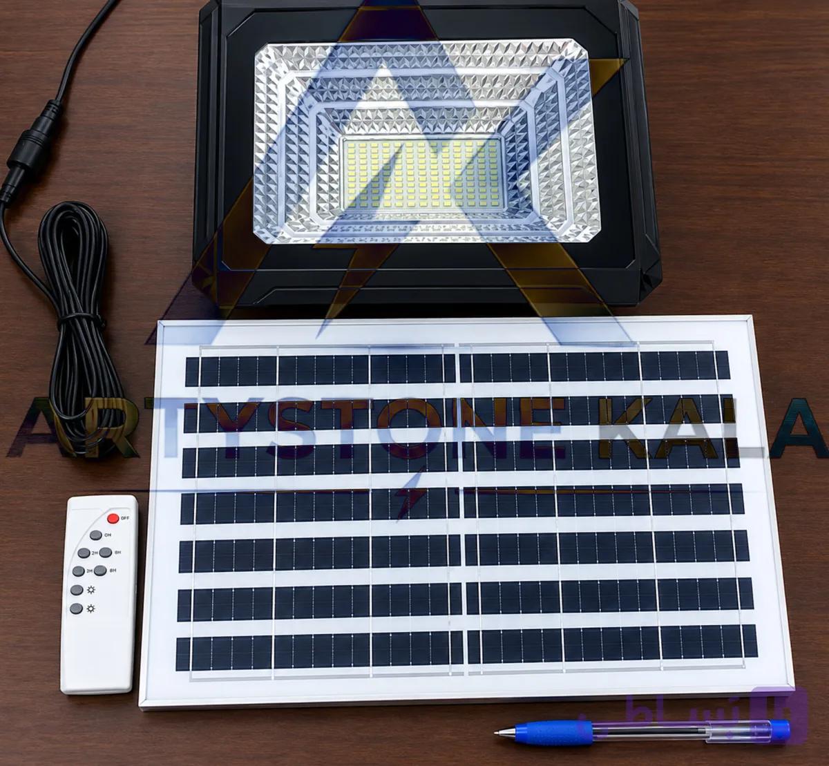 پروژکتور با پنل خورشیدی کنترل دار 3000w باپایه و نصب دیواری. ــ کد_642