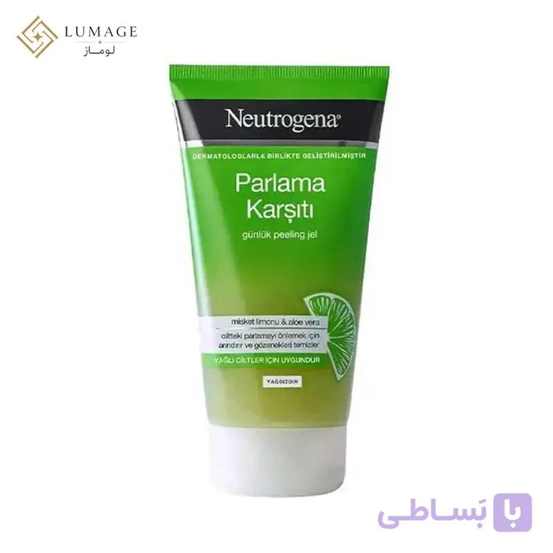 ژل اسکراب لایه‌ بردار نوتروژینا مدل لیمو و آلوئه‌ ورا حجم ۱۵۰ میلی‌ لیتر