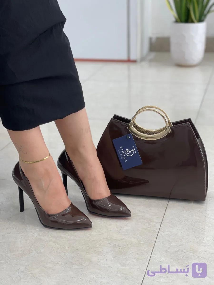 کیف و‌ کفش ست مجلسی زنانه ورنی