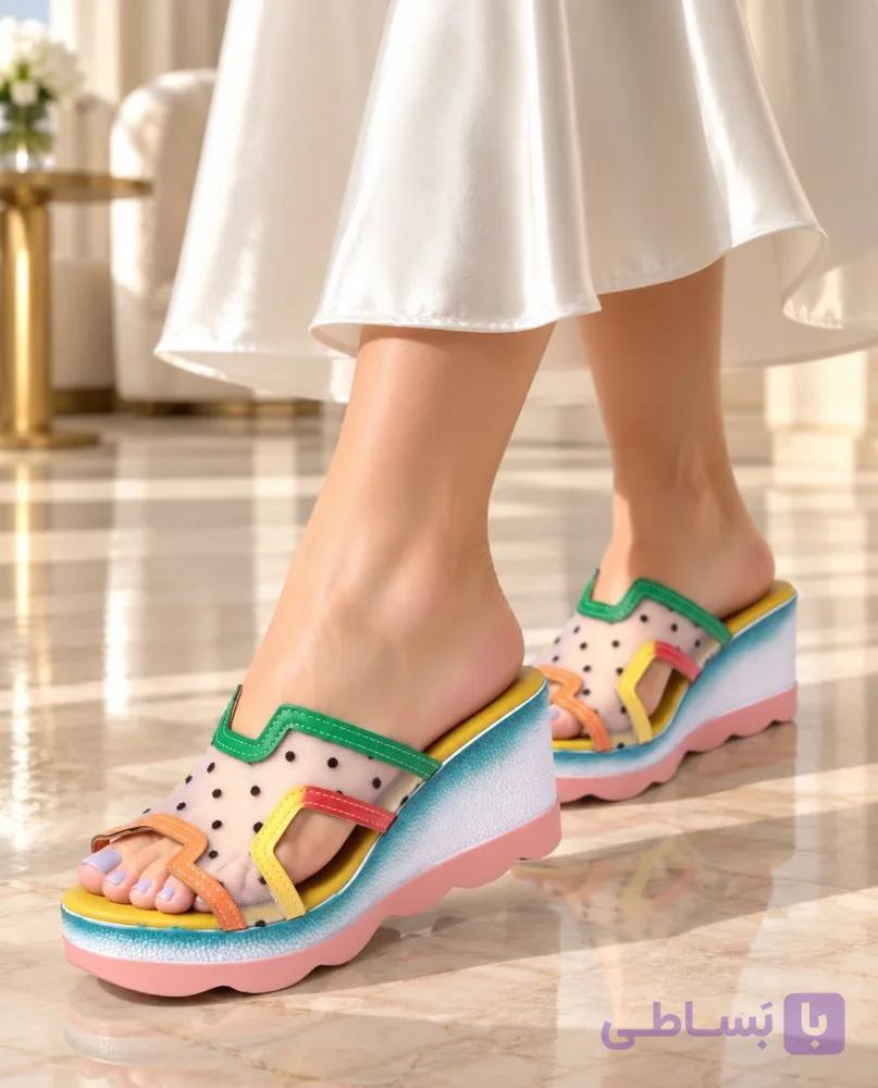 625-9 صندل طبی لژدار زنانه زرپای — تصویر 1