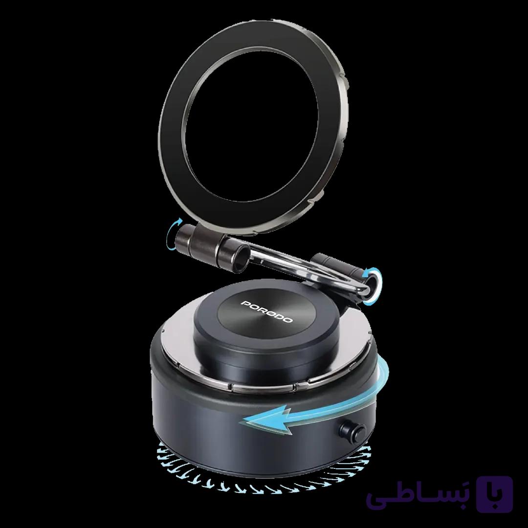 هولدر و نگهدارنده موبایل وکیوم مکشی مگ سیف پرودو Porodo Vacuseal MagSafe Magnetic Mount PD
