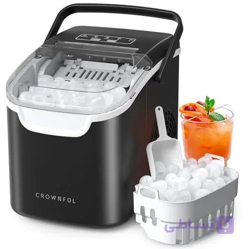 دستگاه یخ‌ساز پرتابل و رومیزی کرونفول (CROWNFUL Ice Maker) مدل HZB-12/Q