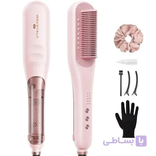 برس صاف کننده مو بخاردار Wavytalk Pro (مدل B390) – رنگ صورتی — تصویر 1