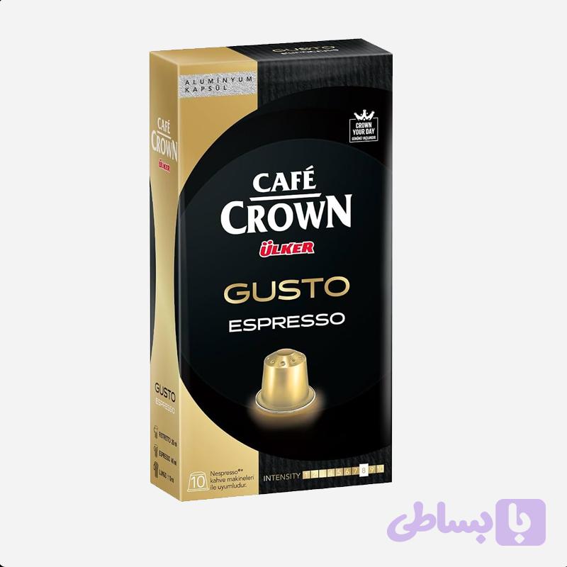 کپسول قهوه cafe crown مدل gusto بسته 10 عددی
