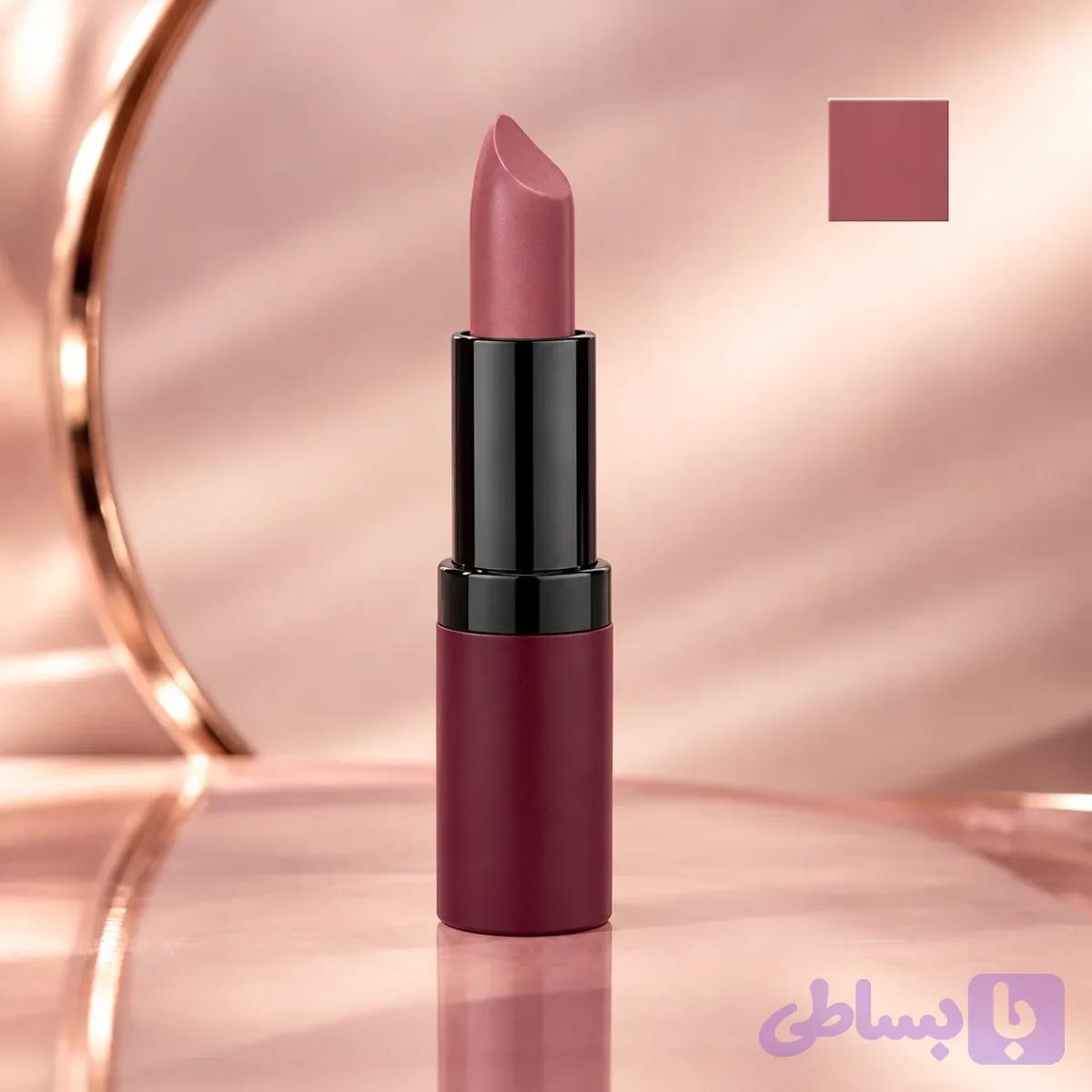 رژ لب جامد کلدن رز مدل Velvet Matte شماره 16 — تصویر 1
