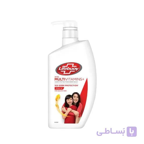 شامپو بدن لایف‌بوی مدل Multivitamins+ محافظت‌کننده پوست حجم 1 لیتر