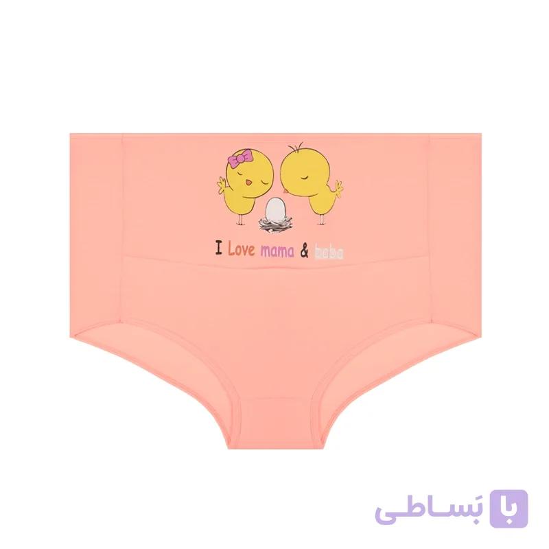 شورت زنانه اسلیپ بارداری فاق بلند طرح جوجه و تخم‌مرغ برند نارین — تصویر 1