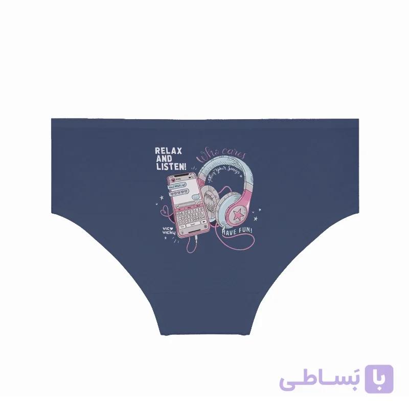 شورت زنانه اسلیپ نخی پشت چاپی طرح اردک وزنه بردار – سایز XL برند کندیمیز — تصویر 1