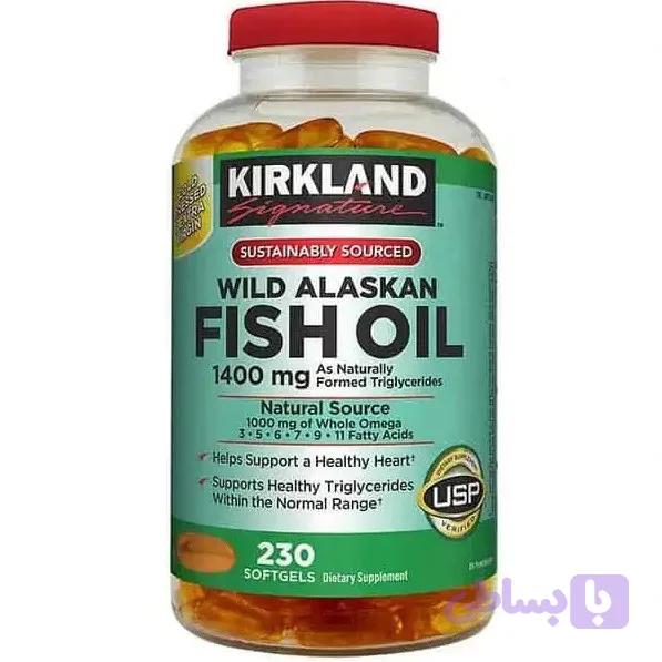 قرص فیش اویل آلاسکای وحشی کرکلند 230 عددی اصل | Kirkland Wild Alaskan Fish Oil 1400mg