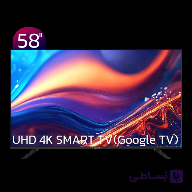 تلویزیون UHD 4K هوشمند ایکس ویژن مدل XCU705 سایز 58 اینچ — تصویر 1