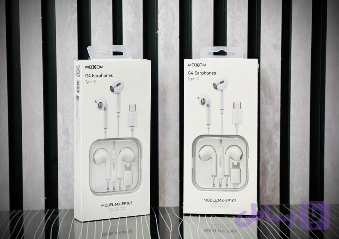 هندزفری سیمی تایپ سی موکسوم مدل MOXOM MX-EP103 (G4 Earphones Type-C)