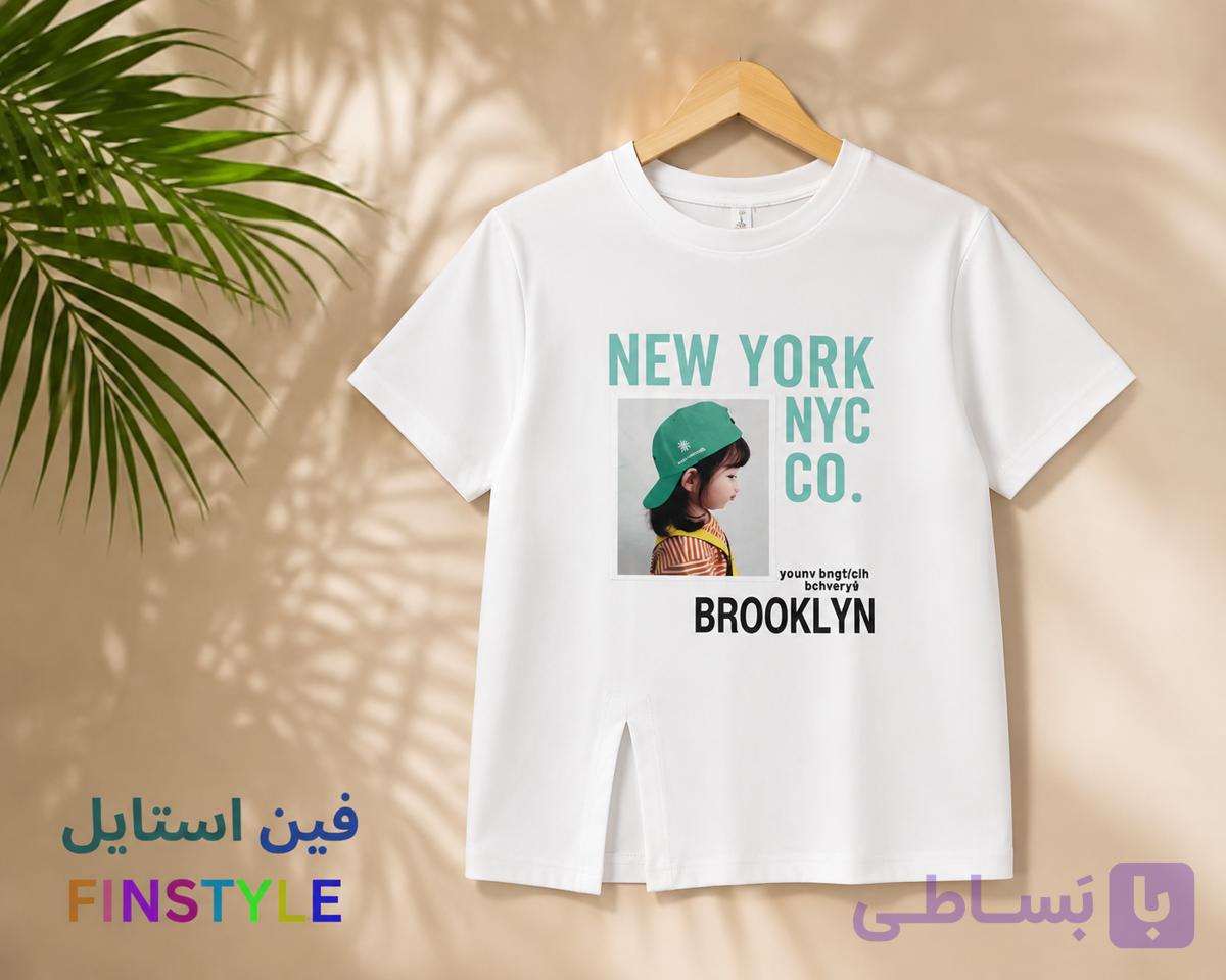 تیشرت نخ پنبه طرح NEW YORK برند LITTLE HARP STAR وارداتی