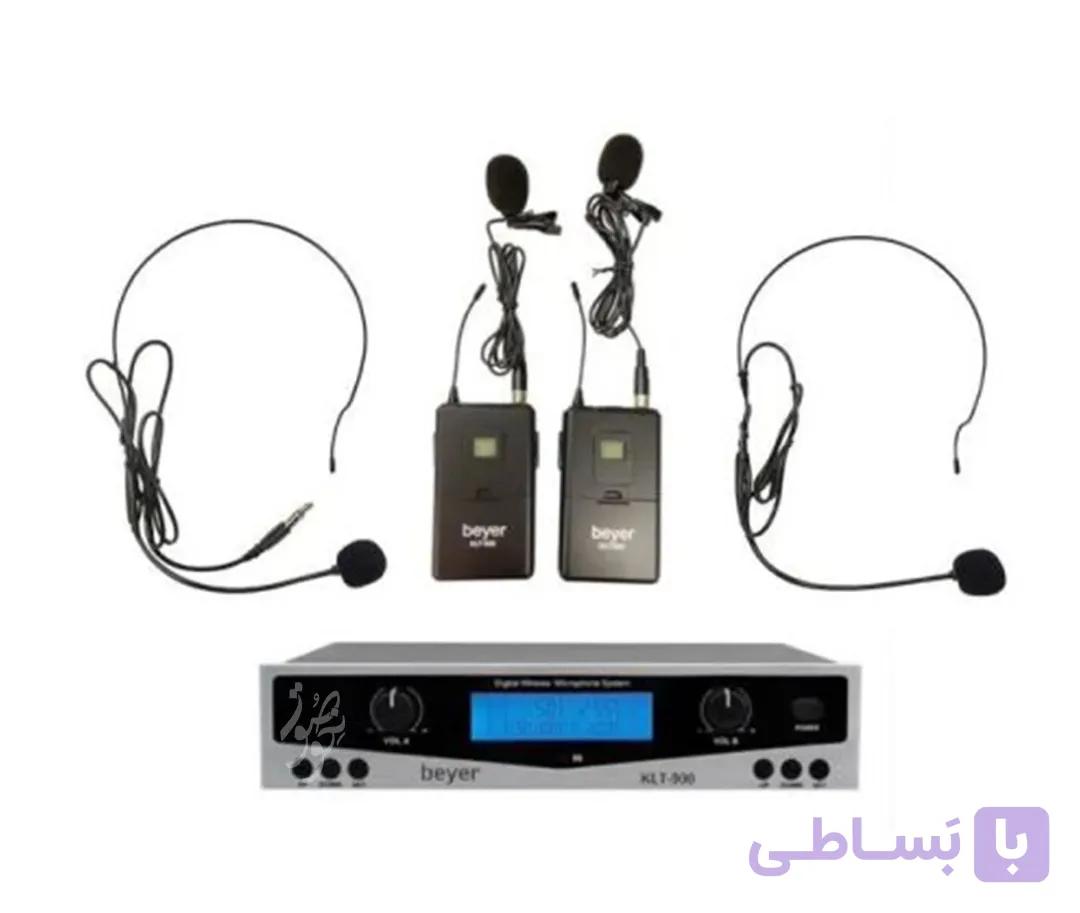 میکروفون بیسیم دو یقهای دو هدست BAYER-900KLT