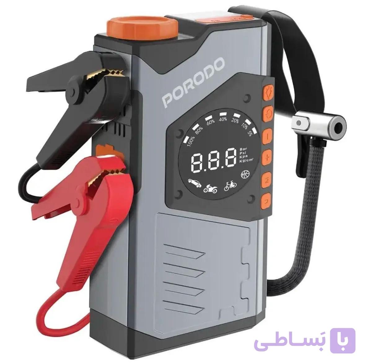 جامپ‌استارتر و پاوربانک خودرو پرودو مدل Porodo VoltBoost 10000mAh PDPBA10GY