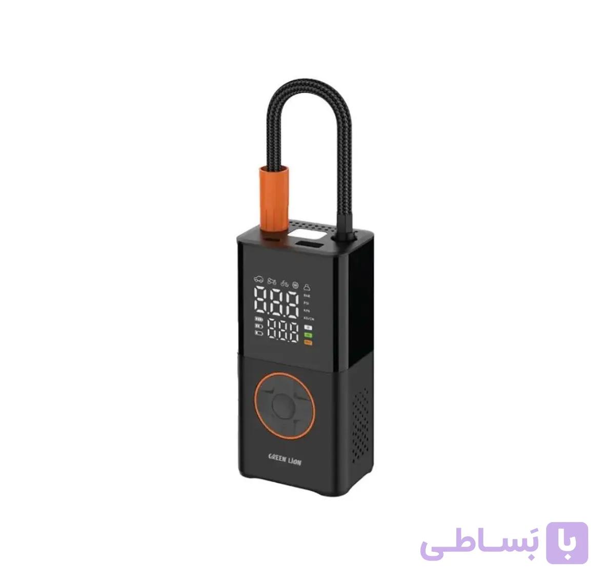 پمپ باد و چراغ‌قوه شارژی Green Lion GTI-01