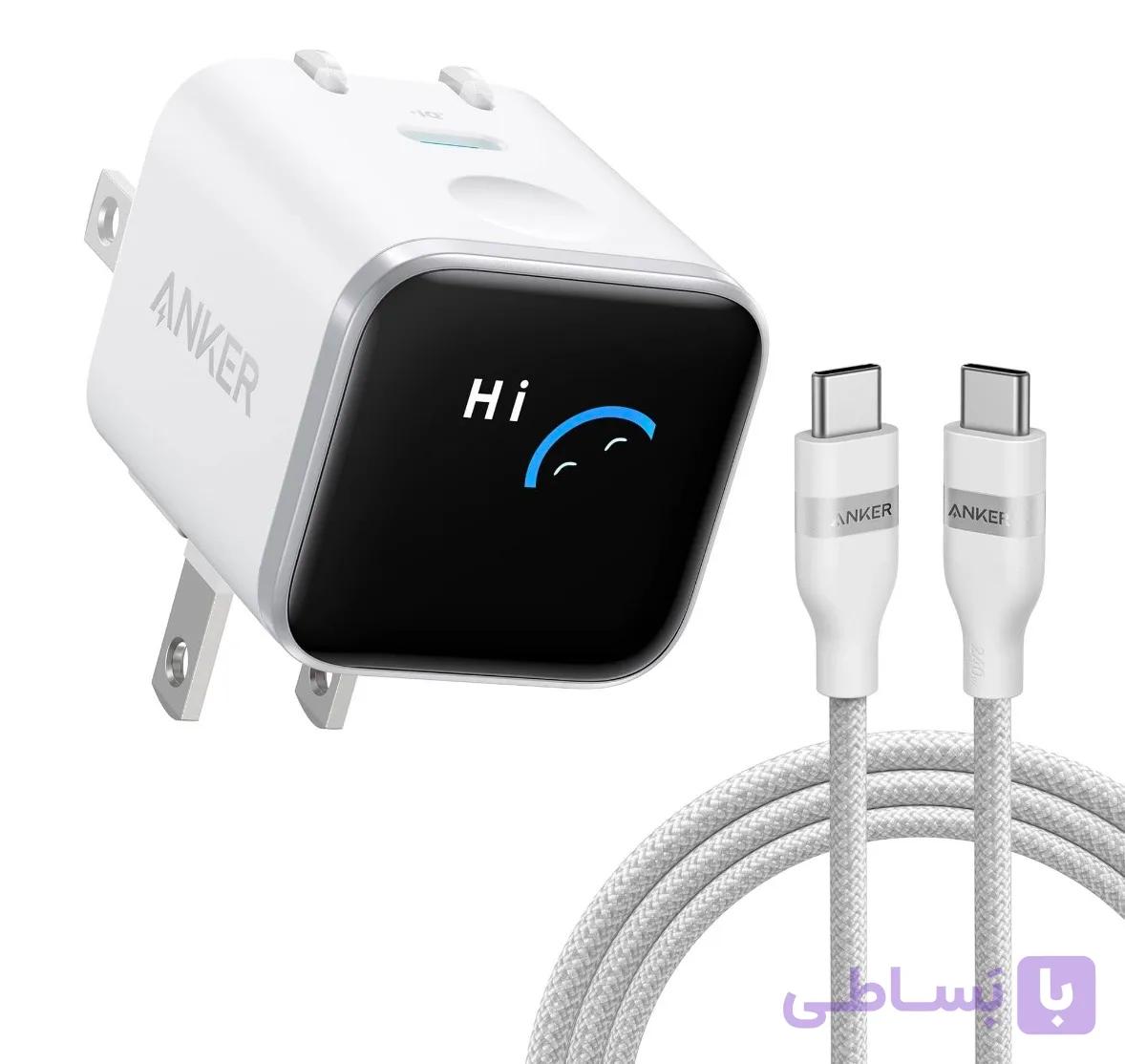 شارژر دیواری انکر مدل Nano 45W Smart Display