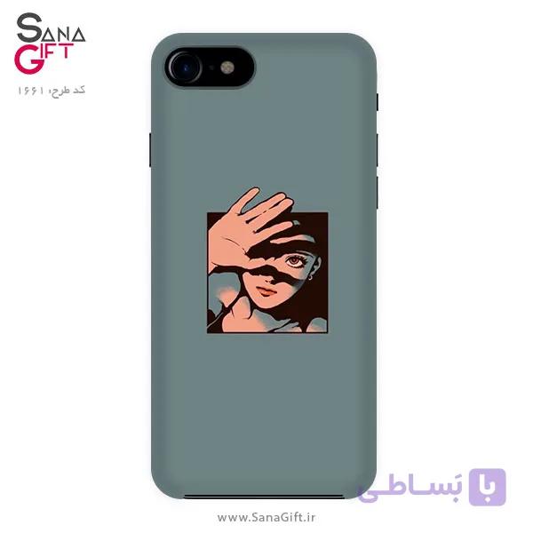 قاب موبایل طرح چشم دختر آبی