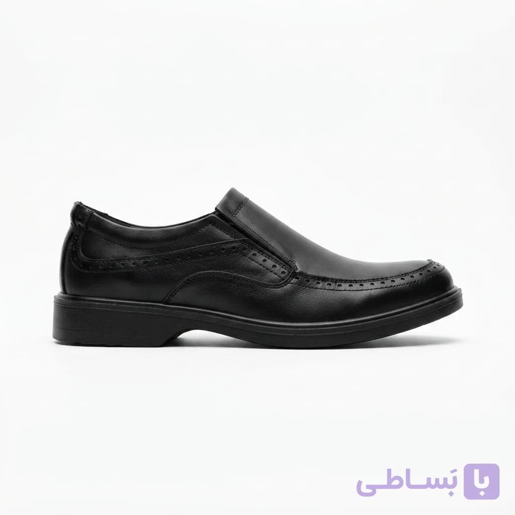 کفش مردانه چرم طبیعی کیان مشکی | رسمی و اداری
