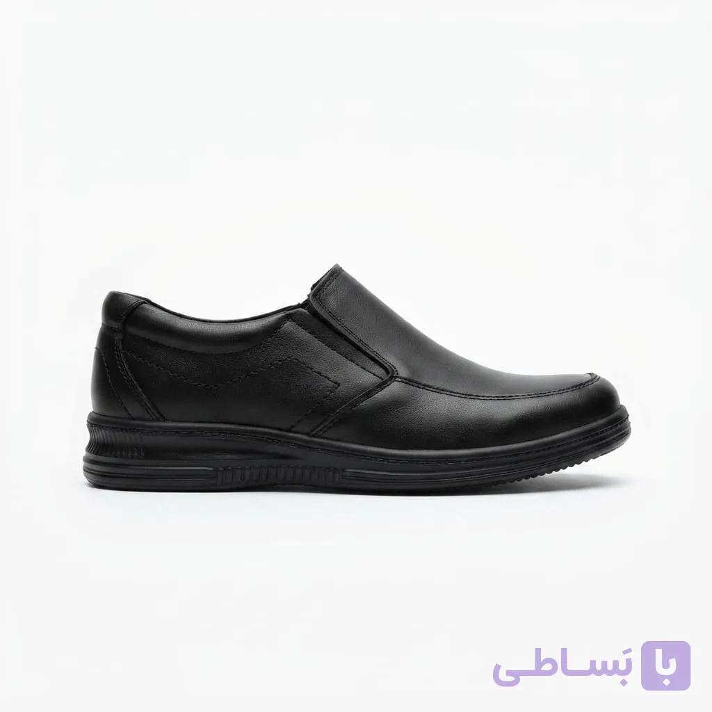 کفش چرم طبیعی مردانه پاتریس عسلی | روزمره و اداری — تصویر 1