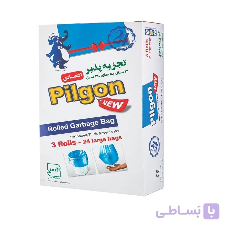 کیسه زباله پیلگون مدل 3 رول بزرگ 24 عددی