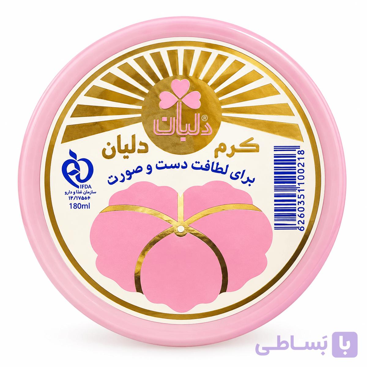 کرم مرطوب کننده دلبان حجم 180 میلی لیتر