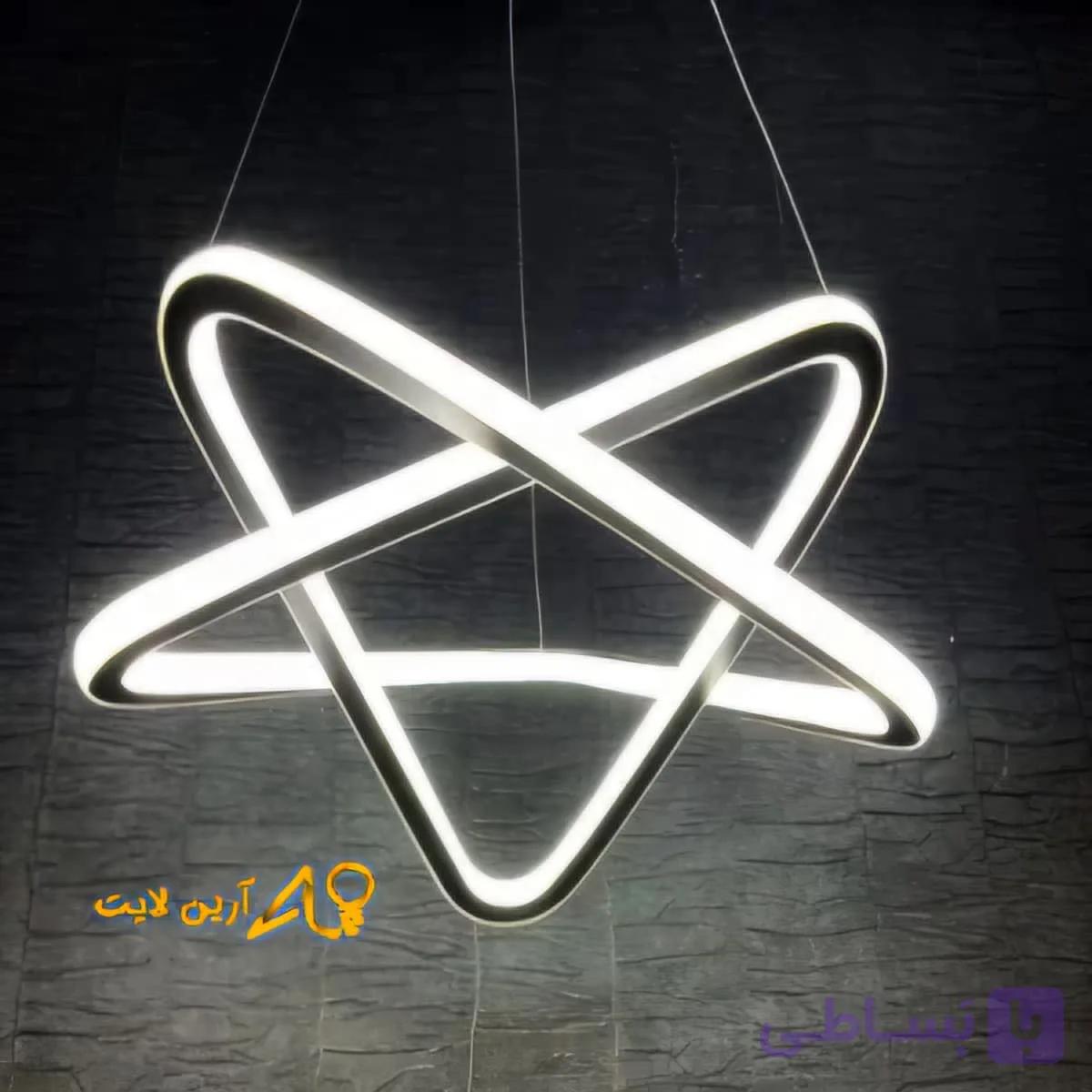 لوستر مدرن ستاره دو طرف نور — تصویر 1