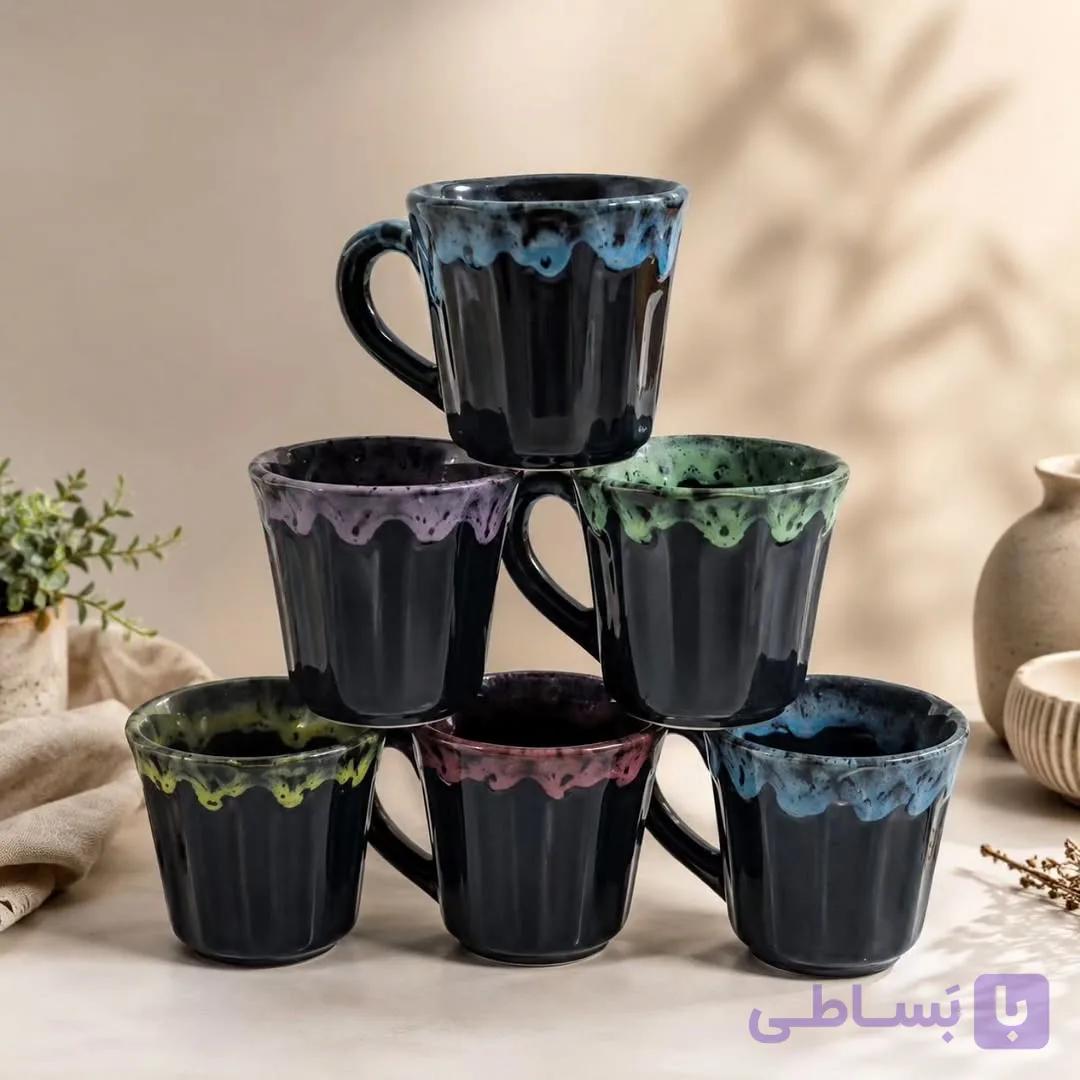 فنجان قهوه خوری سرامیکی ۶ عددی