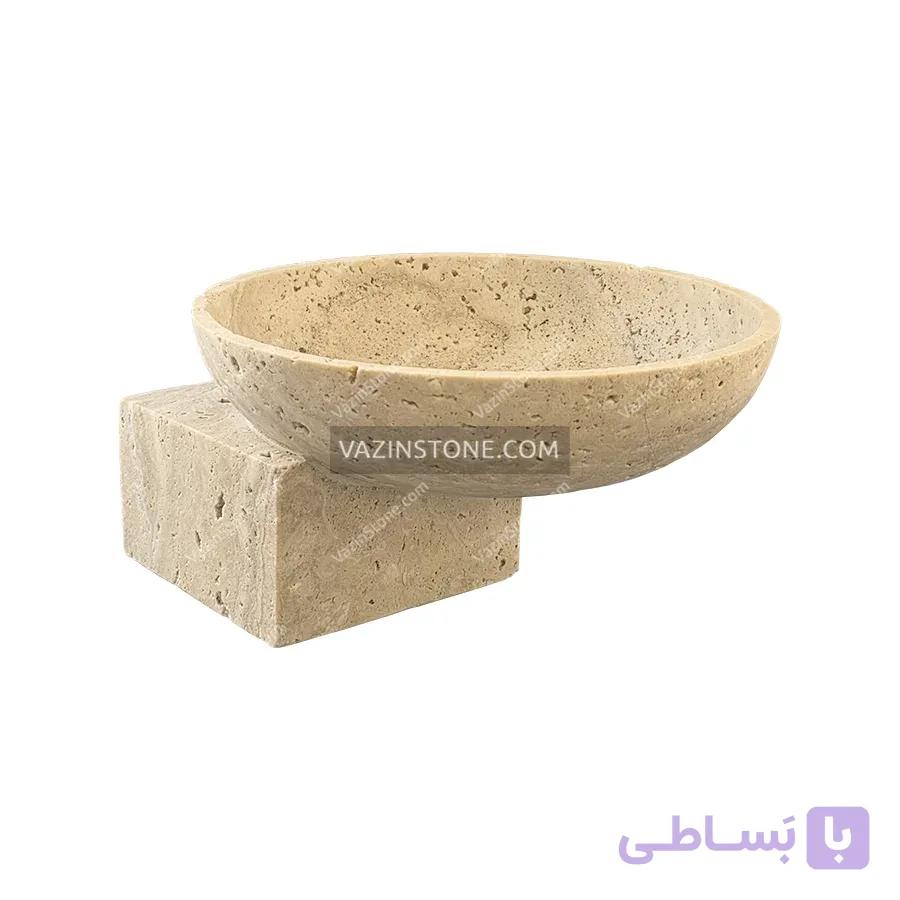 ظرف سرو سنگی تراورتینو — تصویر 1