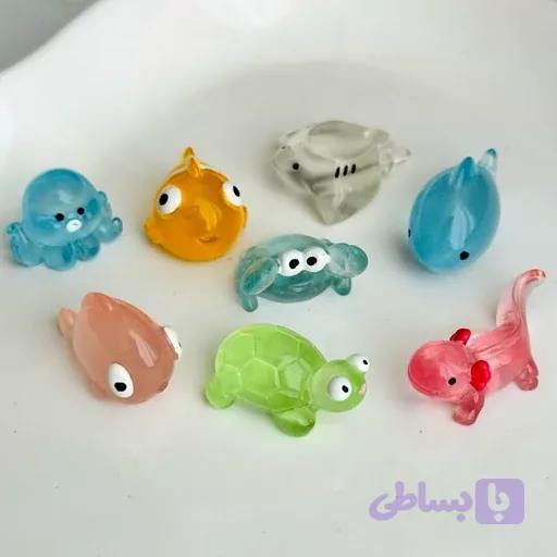 فینگیل ماهی کوسه لاکپشت سفره ماهی خرچنگ اکواریوم شب تاب روداشبوردی اورجینال وارداتی فیگور شبتاب مینی فسقلی بند انگشتی