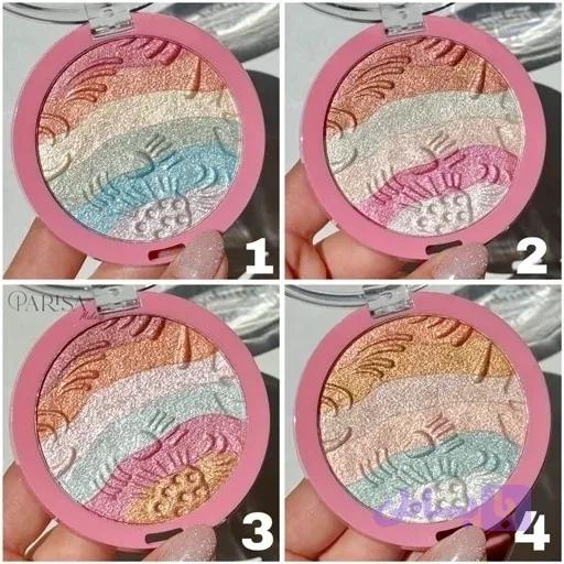 هایلایتر سایه چشم ساحلی پینترستی رنگی شاین اکلیلی گلیتری رنگبندی شاد مناسب سایه چشم مو صورت و بدن رنگ خاص جذاب