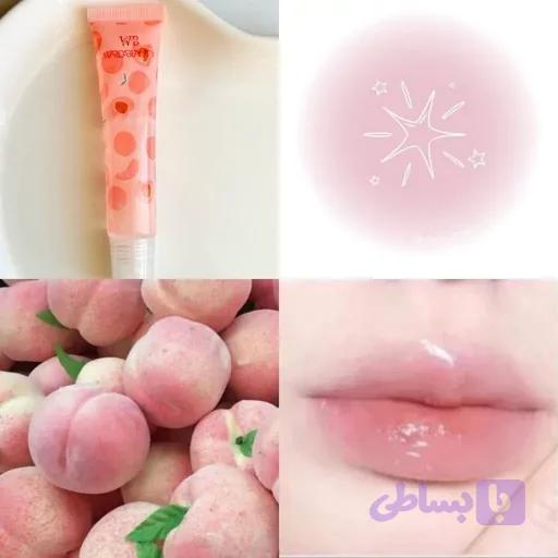برق لب هلو تیوپی فانتزی کیوت پینترستی رایحه ملیح دخترانه آبرسان و نرم کننده لبها ویتامینه لب