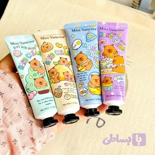کرم دست کیفی کاپی بارا مینی کوچک 30 گرمی فانتزی کیوت خرسی تدی گوگولی
