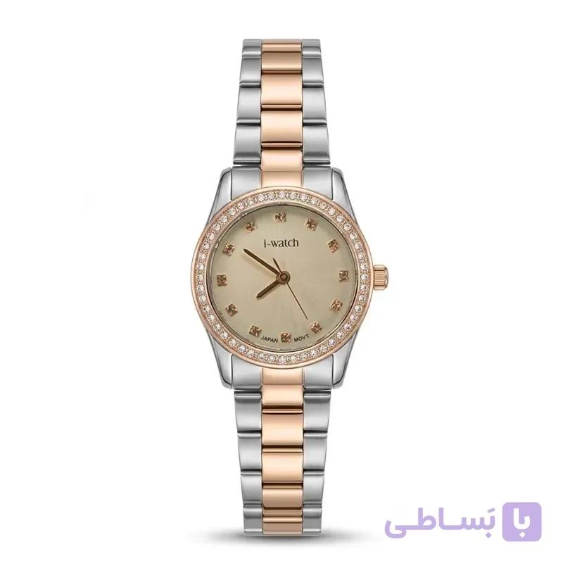 ساعت مچی زنانه آی واچ اورجینال ژاپن  نقره ای رزگلد مدل 190299L — تصویر 1