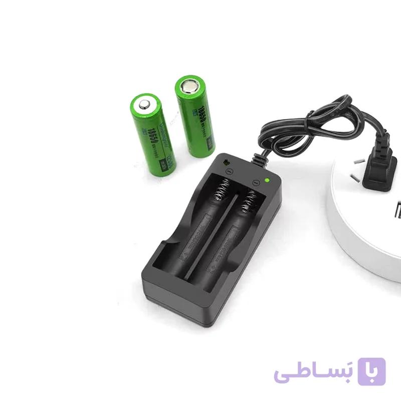 شارژر باتری لیتیوم 18650 دوتایی  مدل SM-202A بالاترین کیفیت + (گارانتی طلایی) — تصویر 1