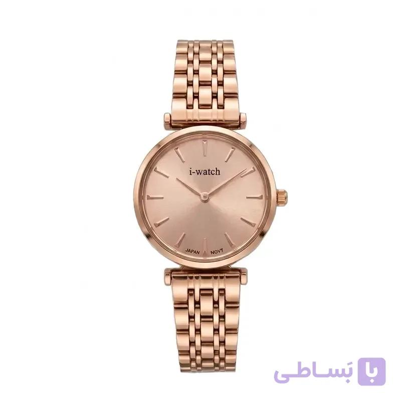 ساعت مچی زنانه آی واچ اورجینال ژاپن  نقره ای رزگلد مدل 190293L — تصویر 1