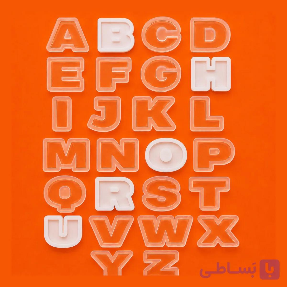 قالب سیلیکونی حروف تکی انگلیسی (پین دار)