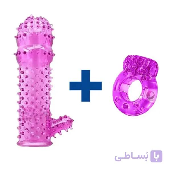 کاندوم سیلیکونی خاردار + حلقه ویبراتور (دائمی و قابل شستشو) — تصویر 1
