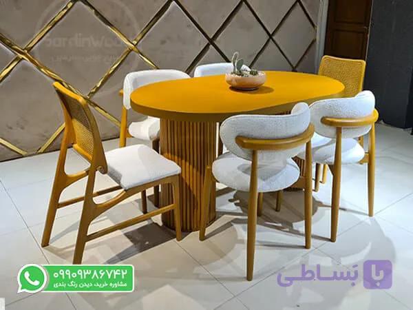 میز ناهار خوری مدرن مدل حصیری — تصویر 1
