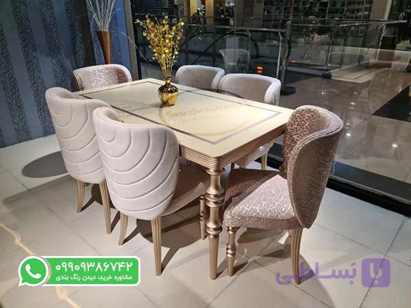 میز ناهار خوری چوبی مدل لوییز — تصویر 1