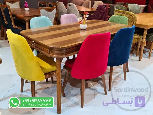 میز ناهار خوری چوبی شیک مدل پازل — تصویر 1