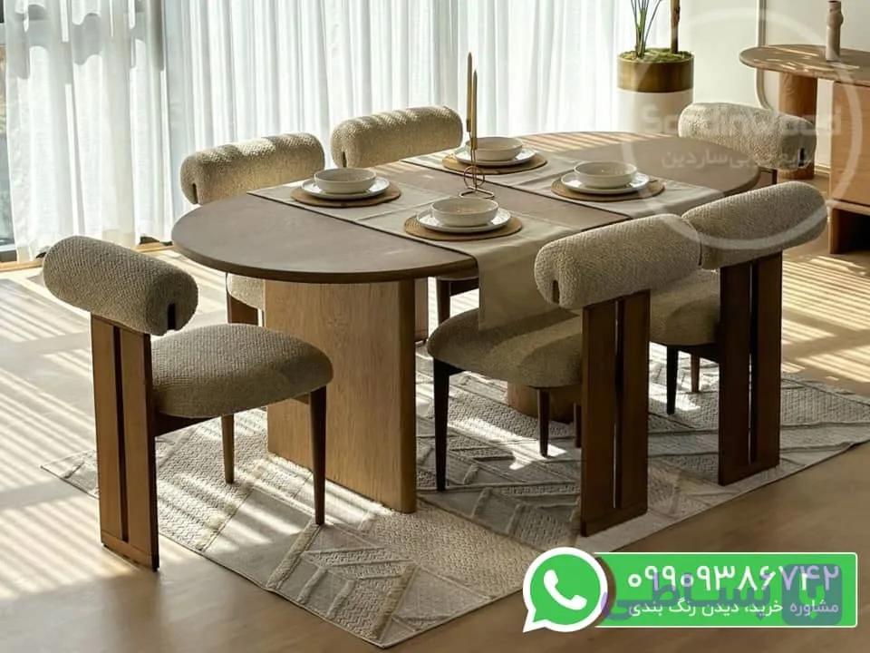 میز ناهار خوری مدرن جدید مدل بانی — تصویر 1