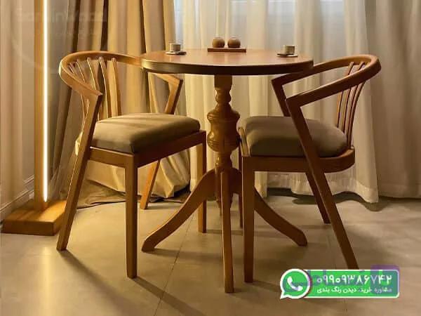 میز ناهار خوری کمجا دو نفره گرد آنجل — تصویر 1